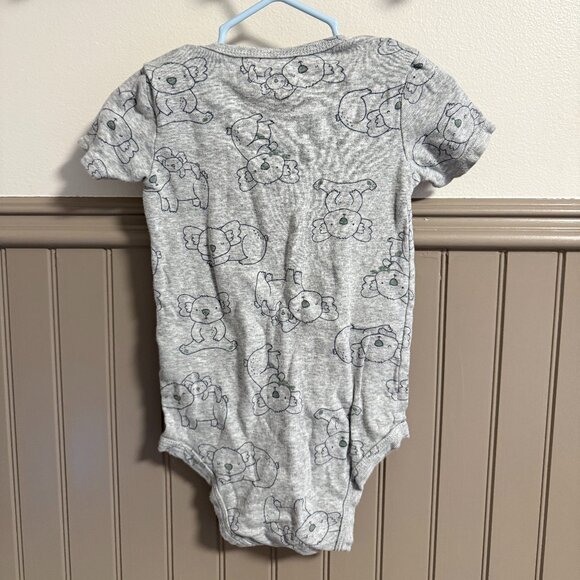 Carter's Short Sleeve Onesie | 24M | Grey with Koala Print - Picture 2 of 3